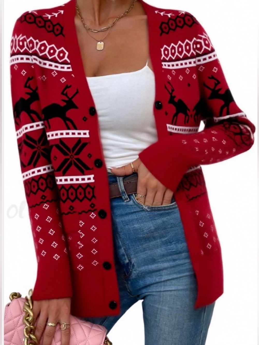 Ugly Christmas Sweater For Women Christmas Cardigans Funny Xmas Open Front